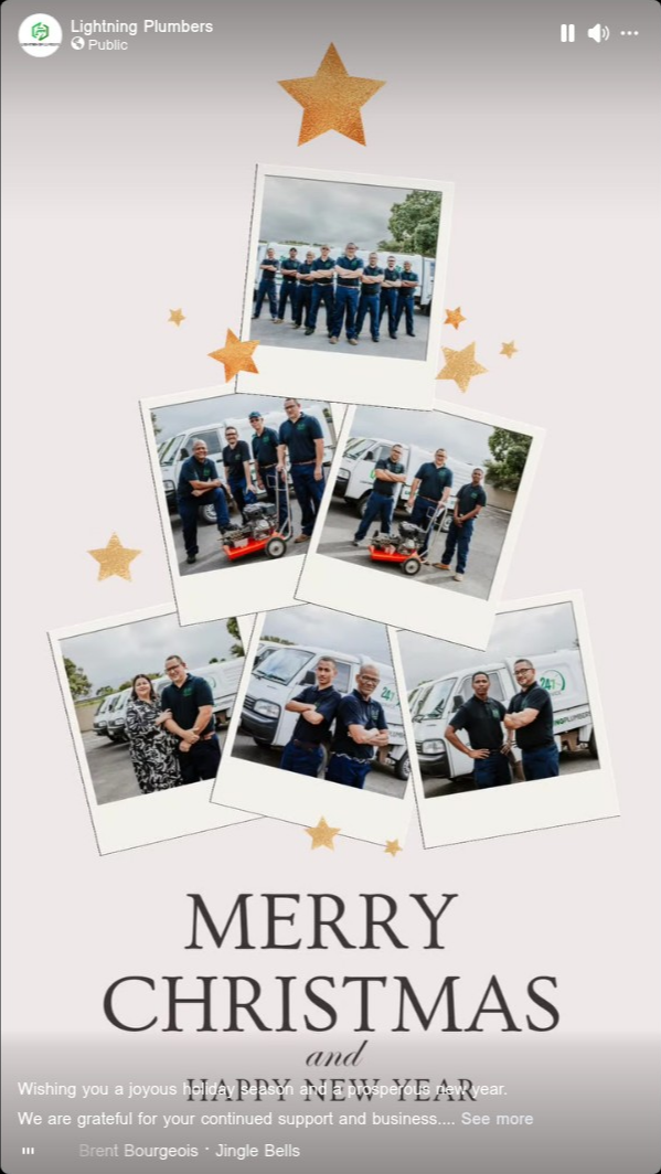 Lightning Plumbers team Christmas photo